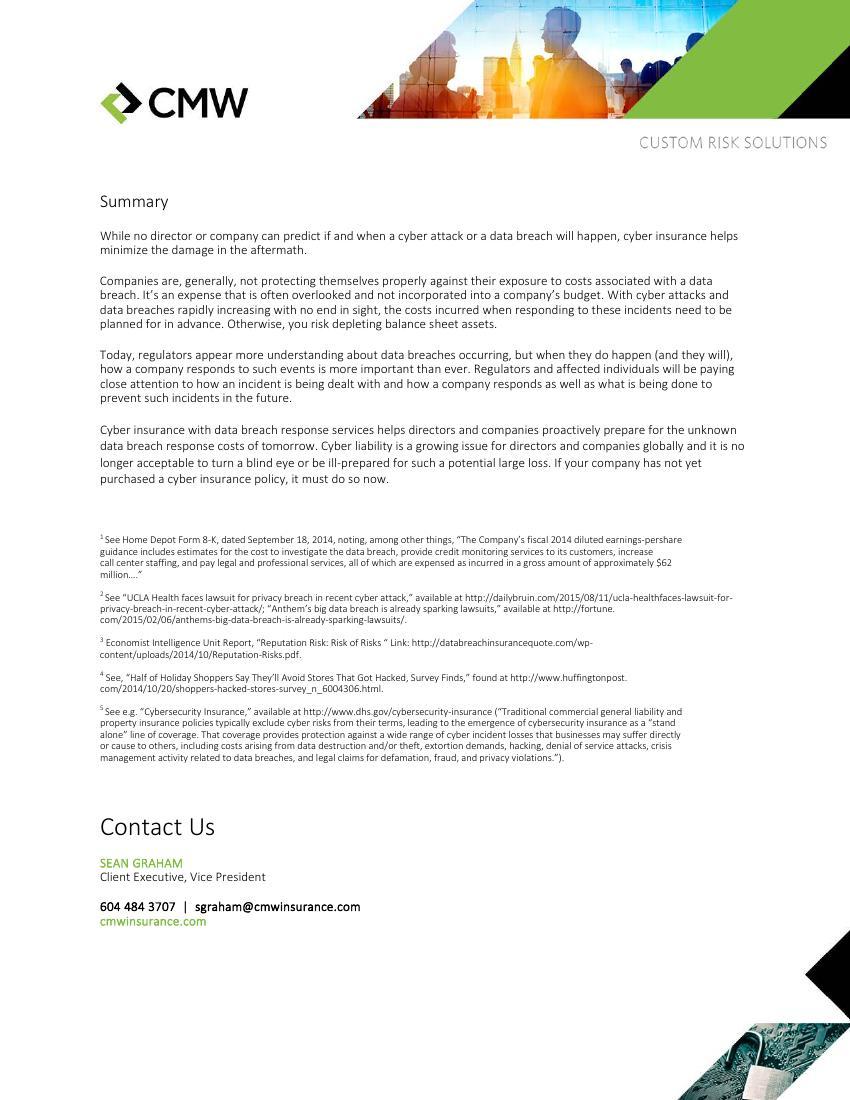 What Directors Really Need To Know About Cyber Insurance